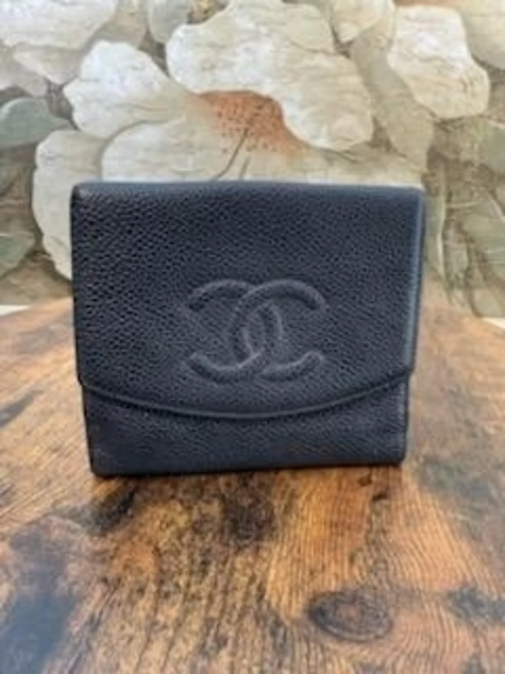 Chanel Black Pebbled Leather Compact Wallet - Picture 10 of 16